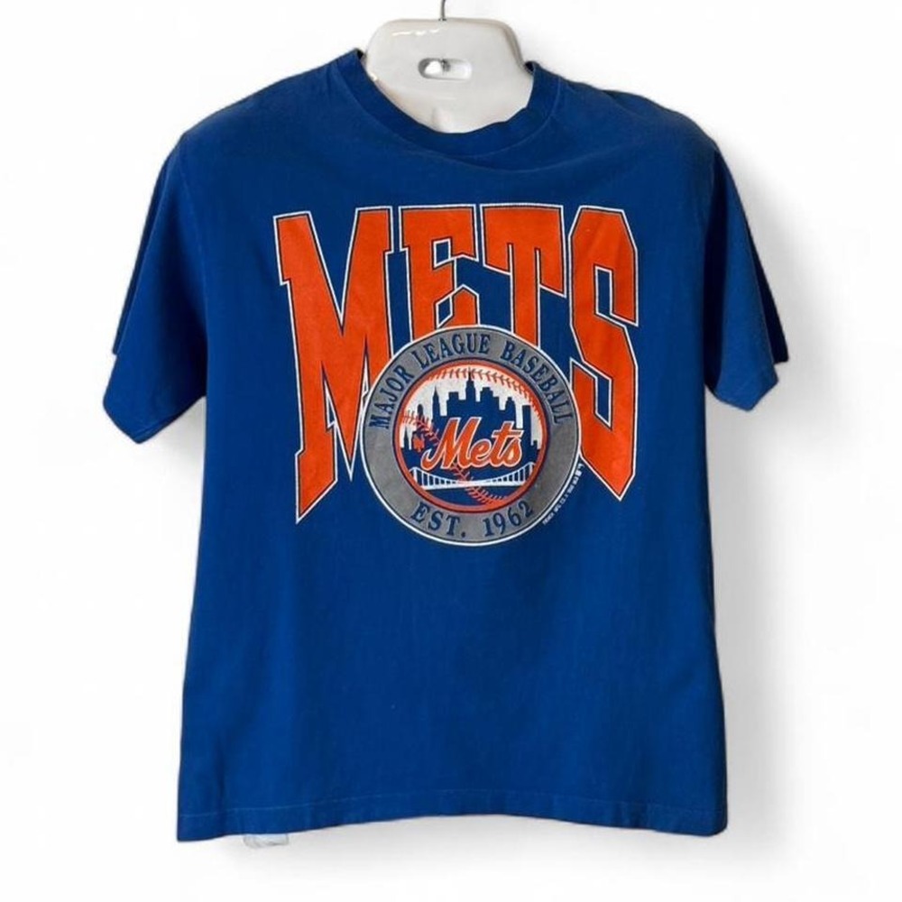 Vintage 90s New‎ York Mets Spell Out Tee, Unisex Size L